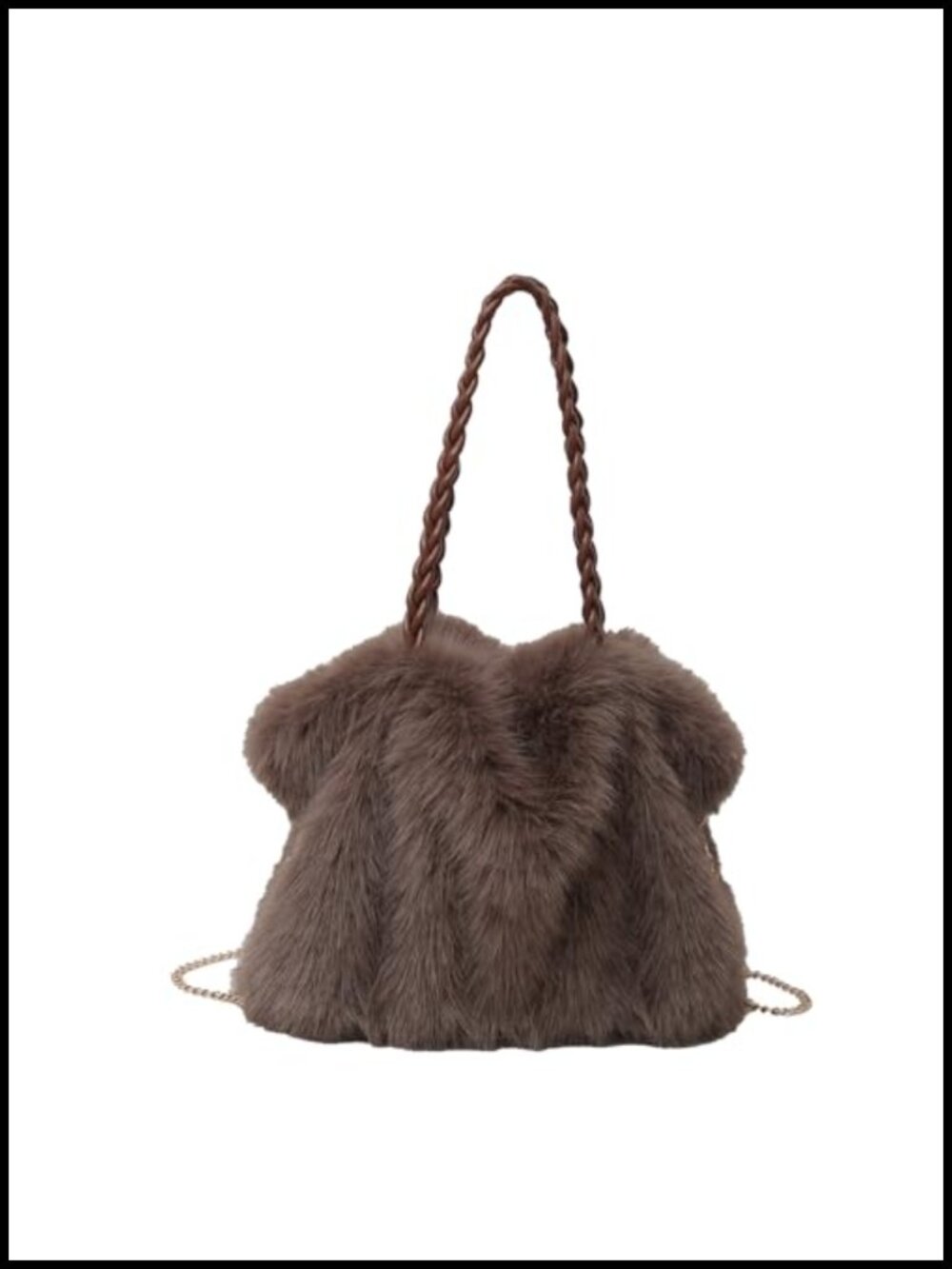 Fluffy Faux Fur Tote Bag Women Fuzzy Shoulder Crossbody Purse Winter Handbag